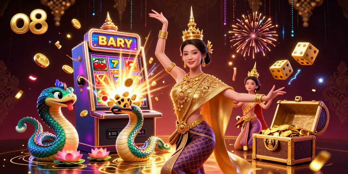 Win big at o8 with a vibrant 3D casino illustration showcasing jackpots, games, and excitement.