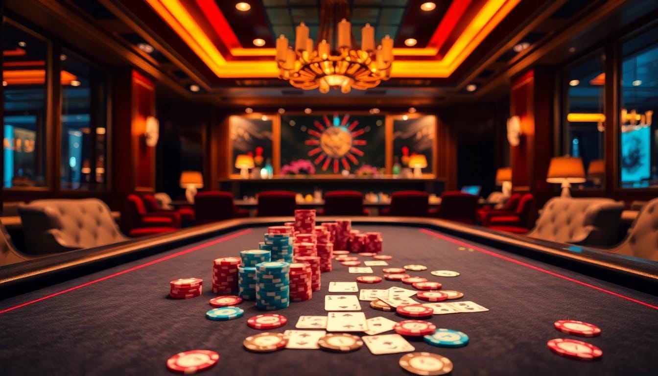 เล่นเกม PlayMe8 ในคาสิโนสุดหรูที่เต็มไปด้วยสีสันสดใสและบรรยากาศมีชีวิตชีวา