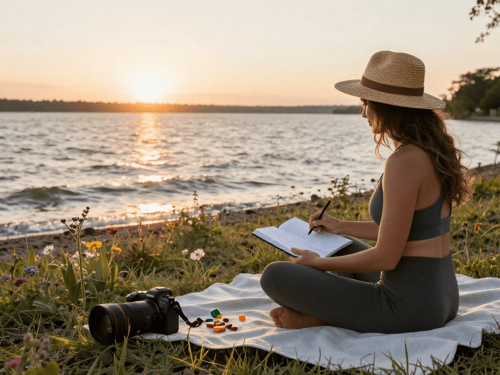Buy edibles online for natural wellness with organic CBD gummies by a serene lake.