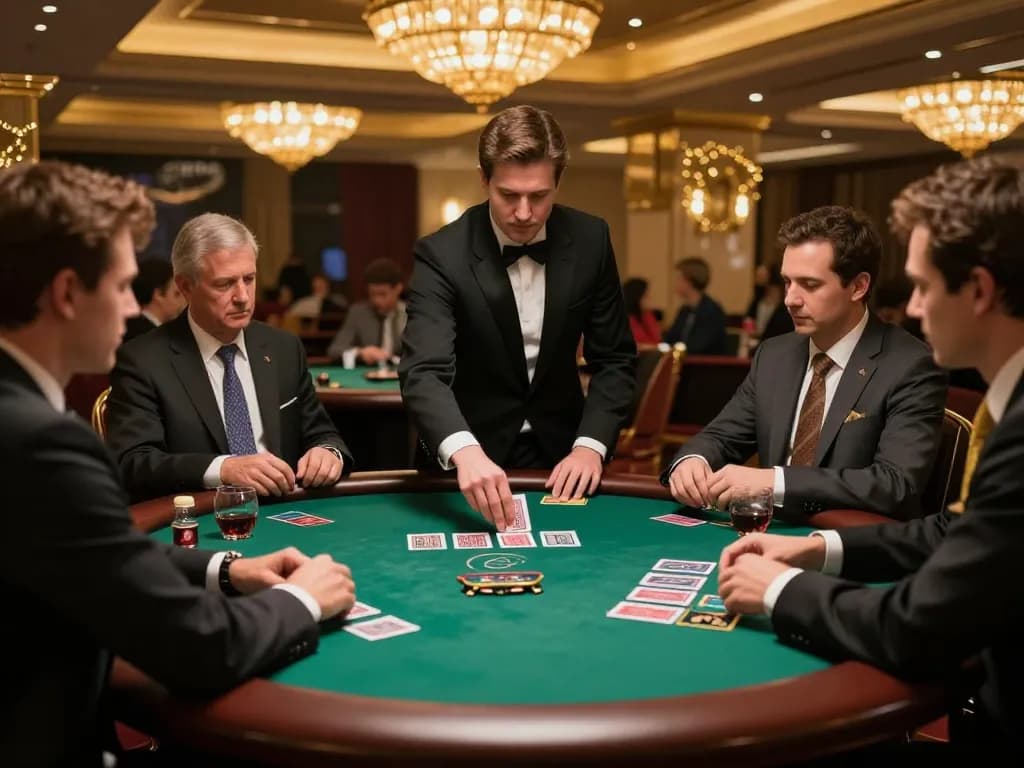 lc88 players enjoy high-stakes blackjack with a professional dealer in a luxurious casino setting