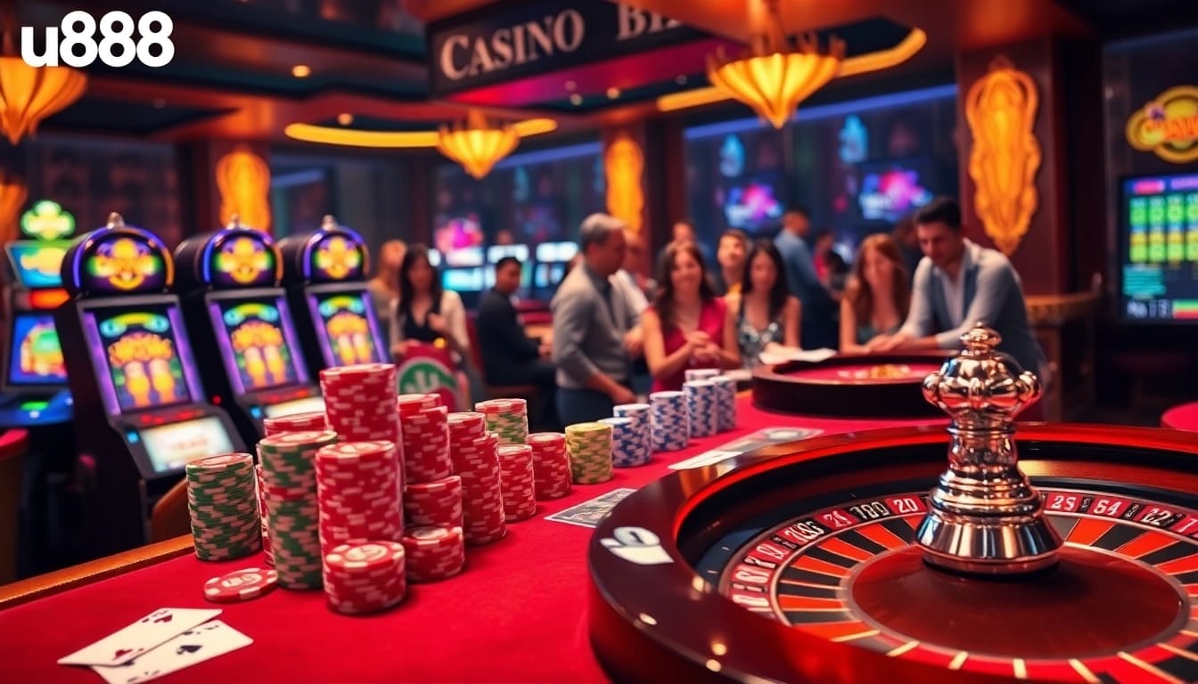 Experience high-stakes thrills with u888's engaging online casino atmosphere featuring vibrant games and professional play.