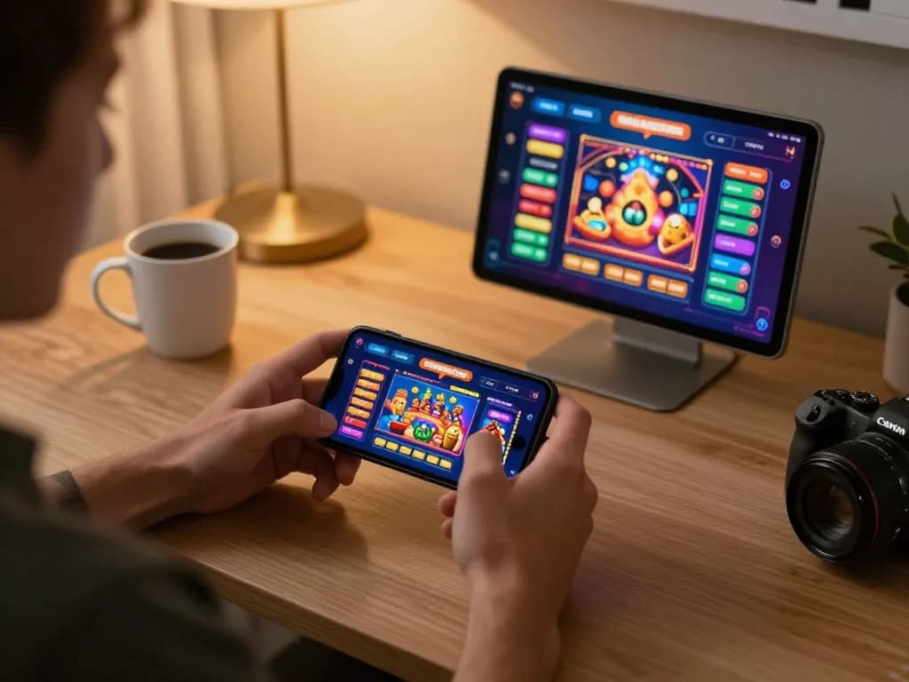 Player enjoying mobile gaming experience with gg88 app on smartphone, showcasing engaging betting interface and responsible gaming.