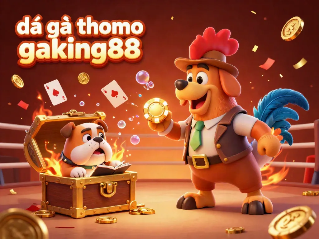 Experience the excitement of đá gà thomo gaking88 in a lively cockfighting arena with detective-themed characters.