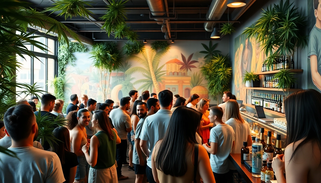 Engaging atmosphere at a social club madrid with vibrant patrons enjoying their time.