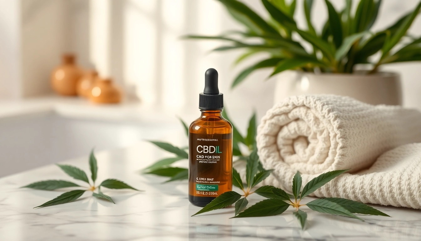 Discover benefits of CBD oil for skin in a serene spa setting, highlighting its natural ingredients.