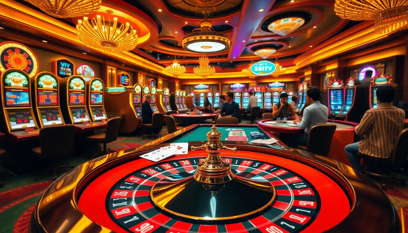 Intense gameplay at a luxurious 88vv poker table with vibrant chips and cards.