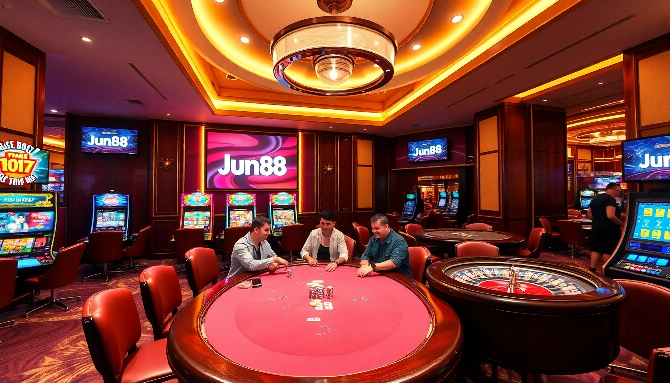 Experience thrilling gameplay at Jun88 with exciting casino tables and vibrant visuals.