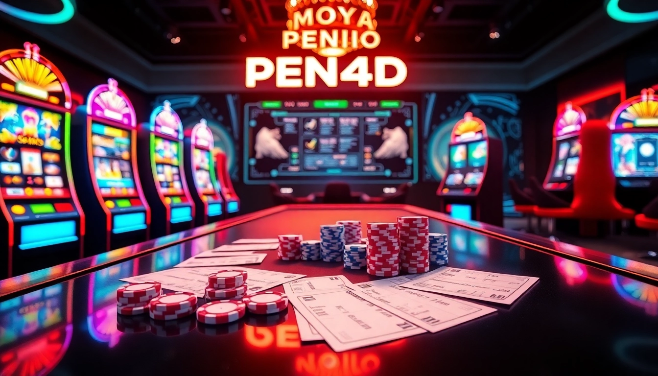 Experience thrilling gameplay at PEN4D online with vibrant slot machines and interactive gaming excitement.