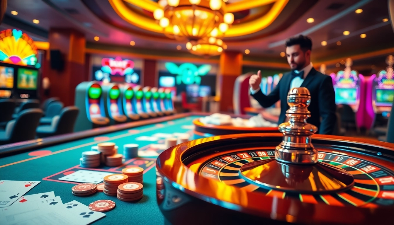 Experience the thrill of winning at 8day's casino with vibrant gaming tables and thrilling action.